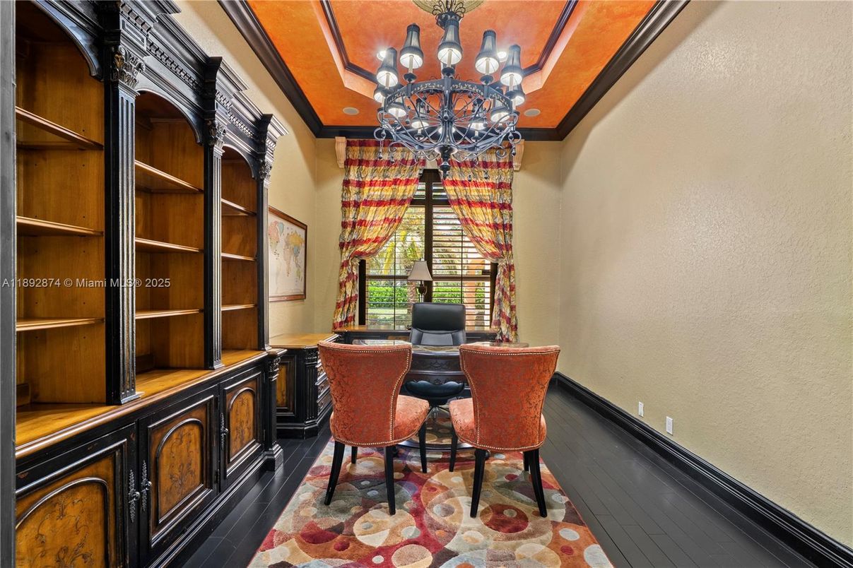 Chandelier, Home Office, Interior