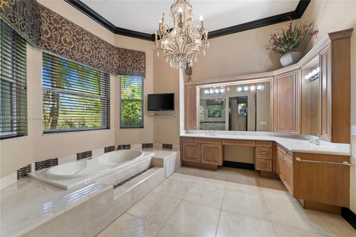 Bathroom, Chandelier, Dual Sink Vanities, Interior