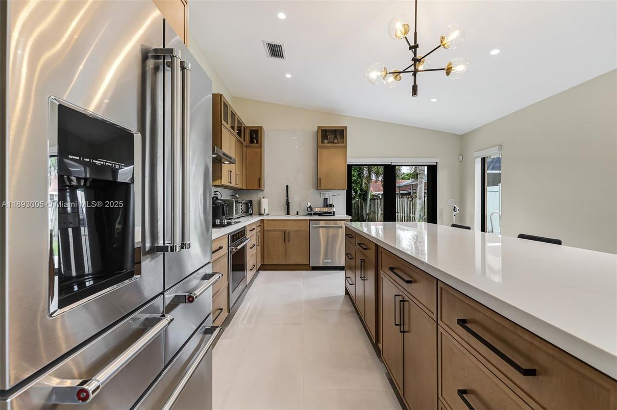 Interior, Kitchen, Pendant Lights, Recessed Lighting, Stainless Steel Appliances