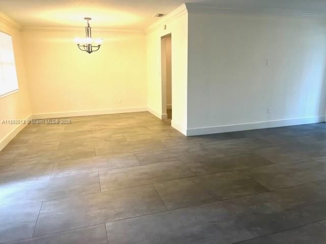 Chandelier, Empty room, Interior