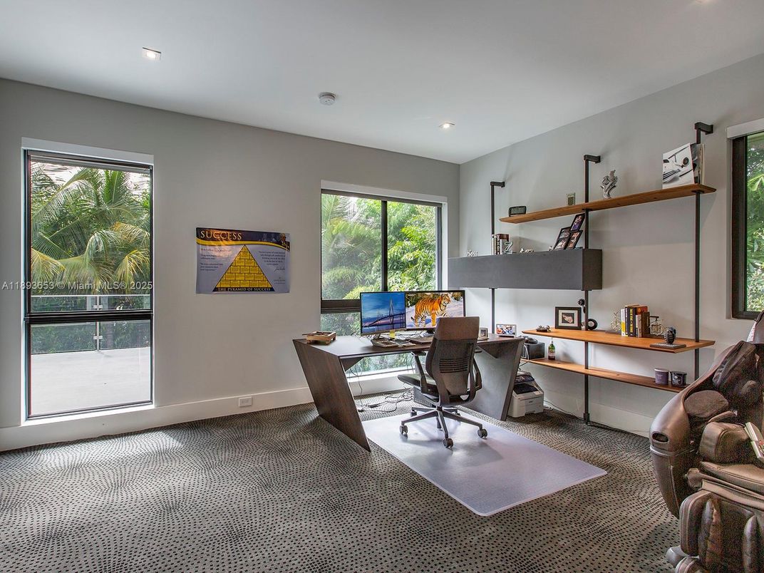 Home Office, Interior, Recessed Lighting