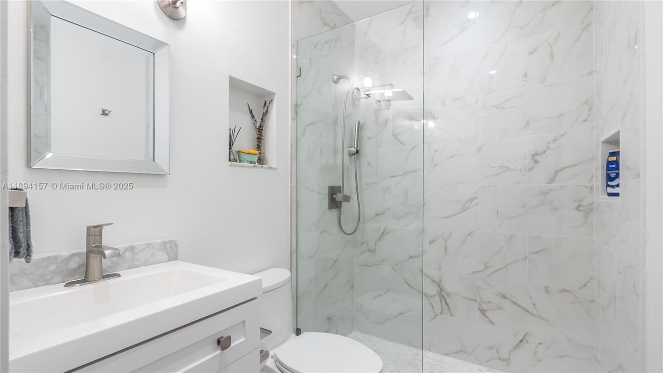 Bathroom, Glass Shower, Interior, Marble Walls