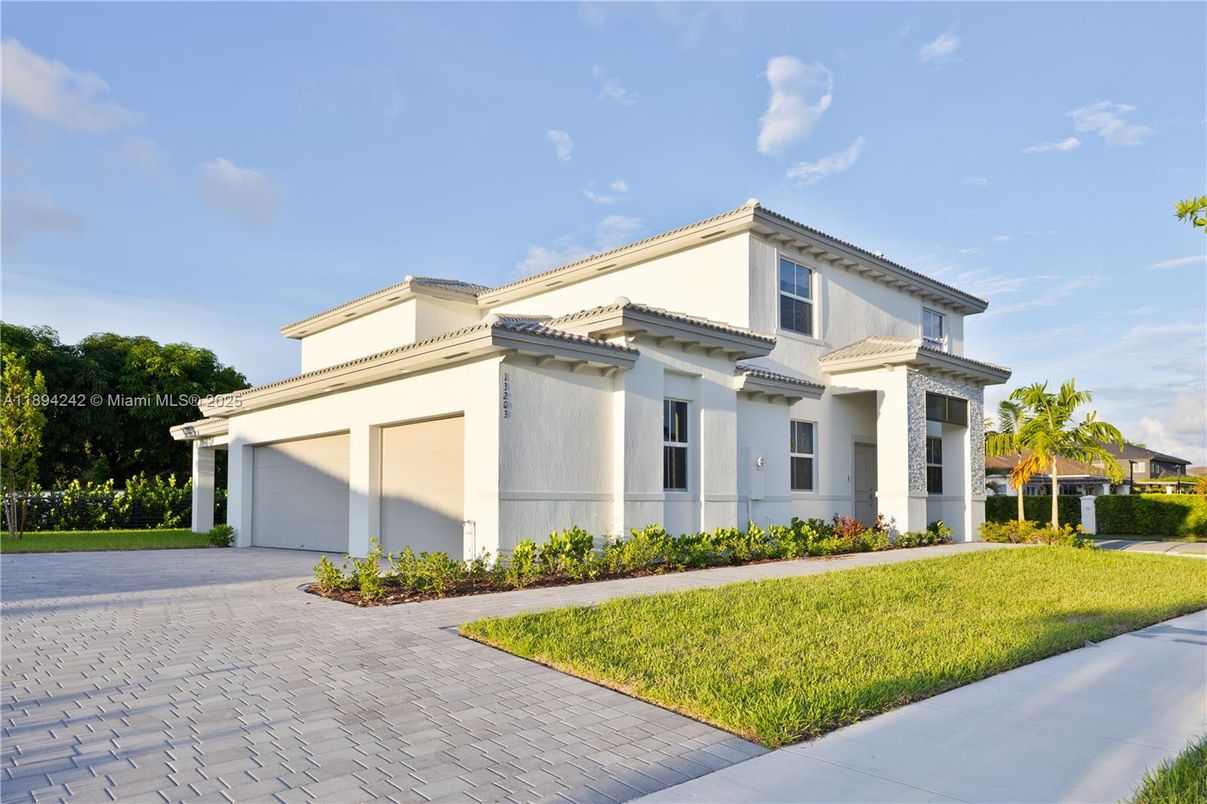 Attached, Backyard, Exterior, Facade, Mediterranean