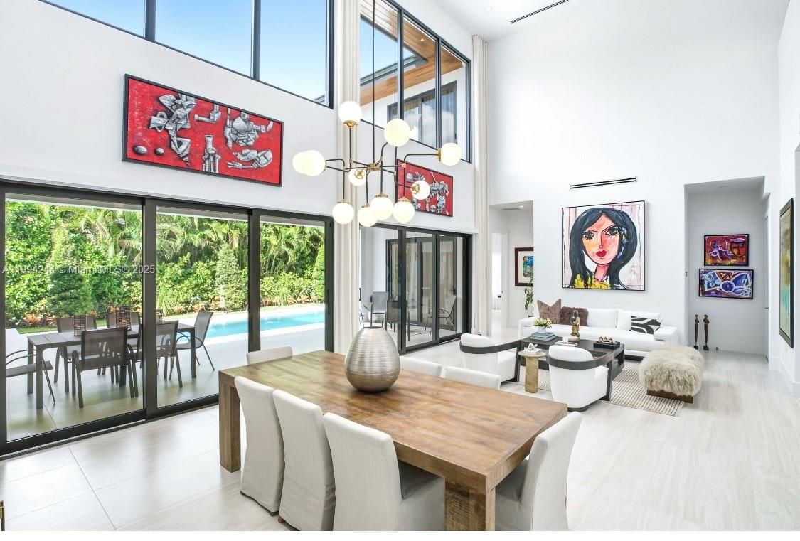 Dining room, Interior, Living room, Pendant Lights