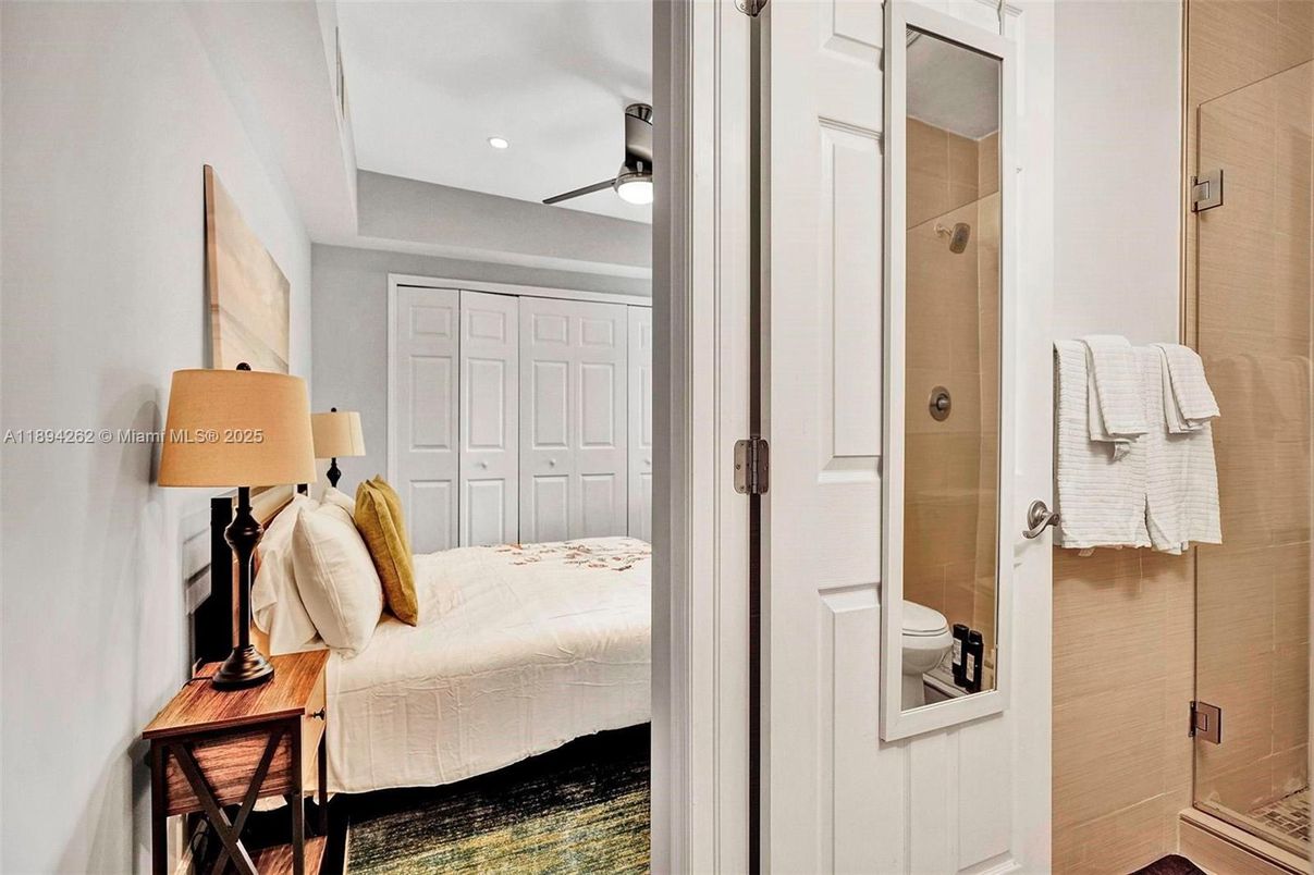 Bathroom, Bedroom, Glass Shower, Interior, Recessed Lighting