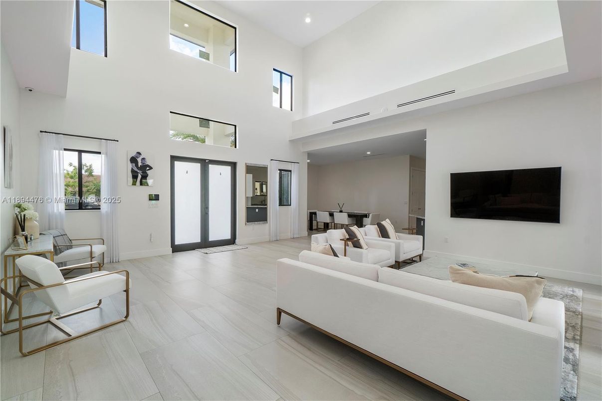 Interior, Living room, Recessed Lighting