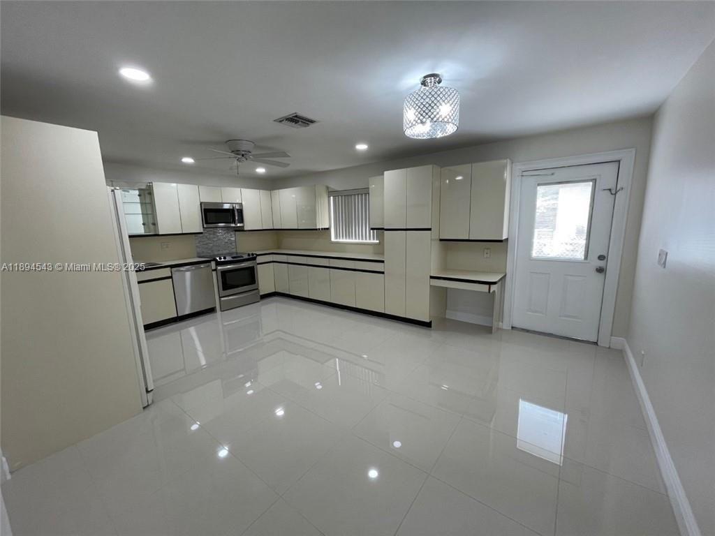 Interior, Kitchen, Recessed Lighting, Stainless Steel Appliances