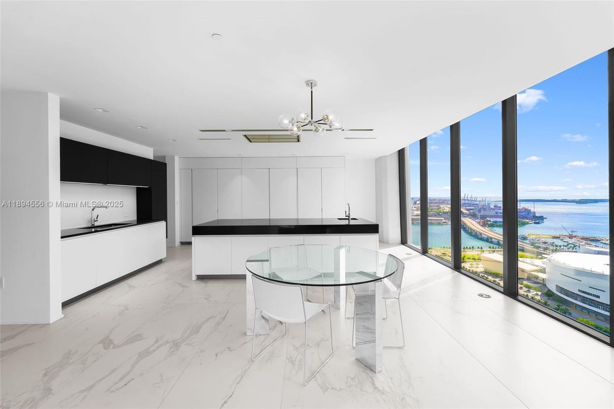 Interior, Kitchen, Marble, Pendant Lights, Recessed Lighting, Water
