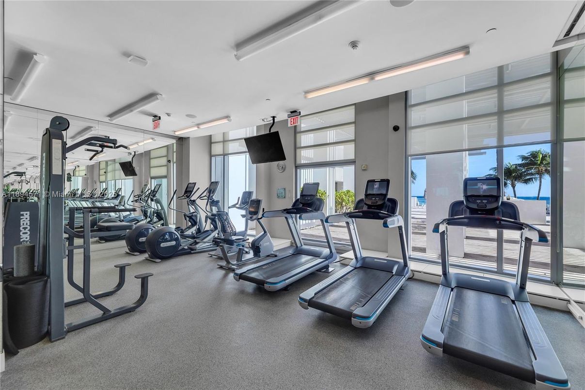 Fitness Equipment, Gym, Interior, Recessed Lighting
