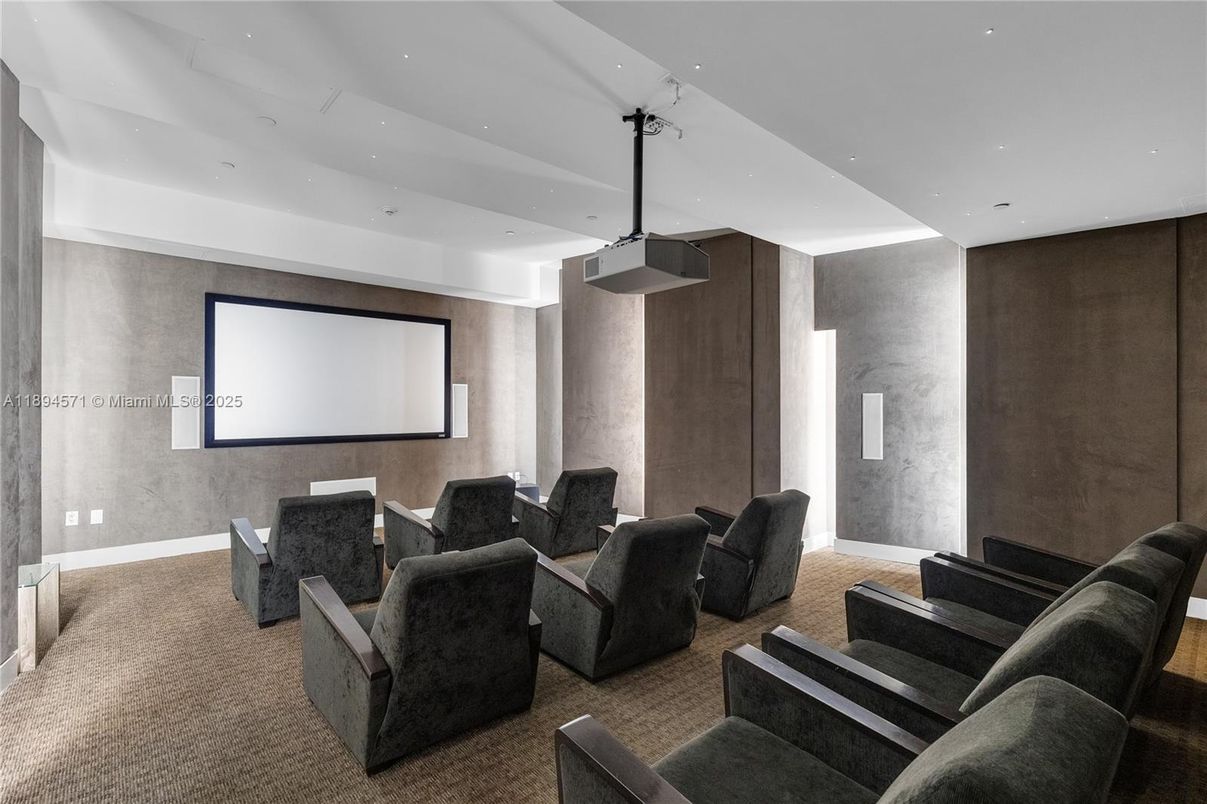 Interior, Projection Screen, Recessed Lighting, Theatre Room