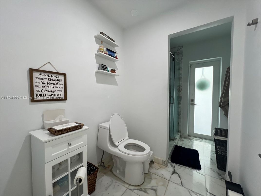 Bathroom, Glass Shower, Interior, Marble