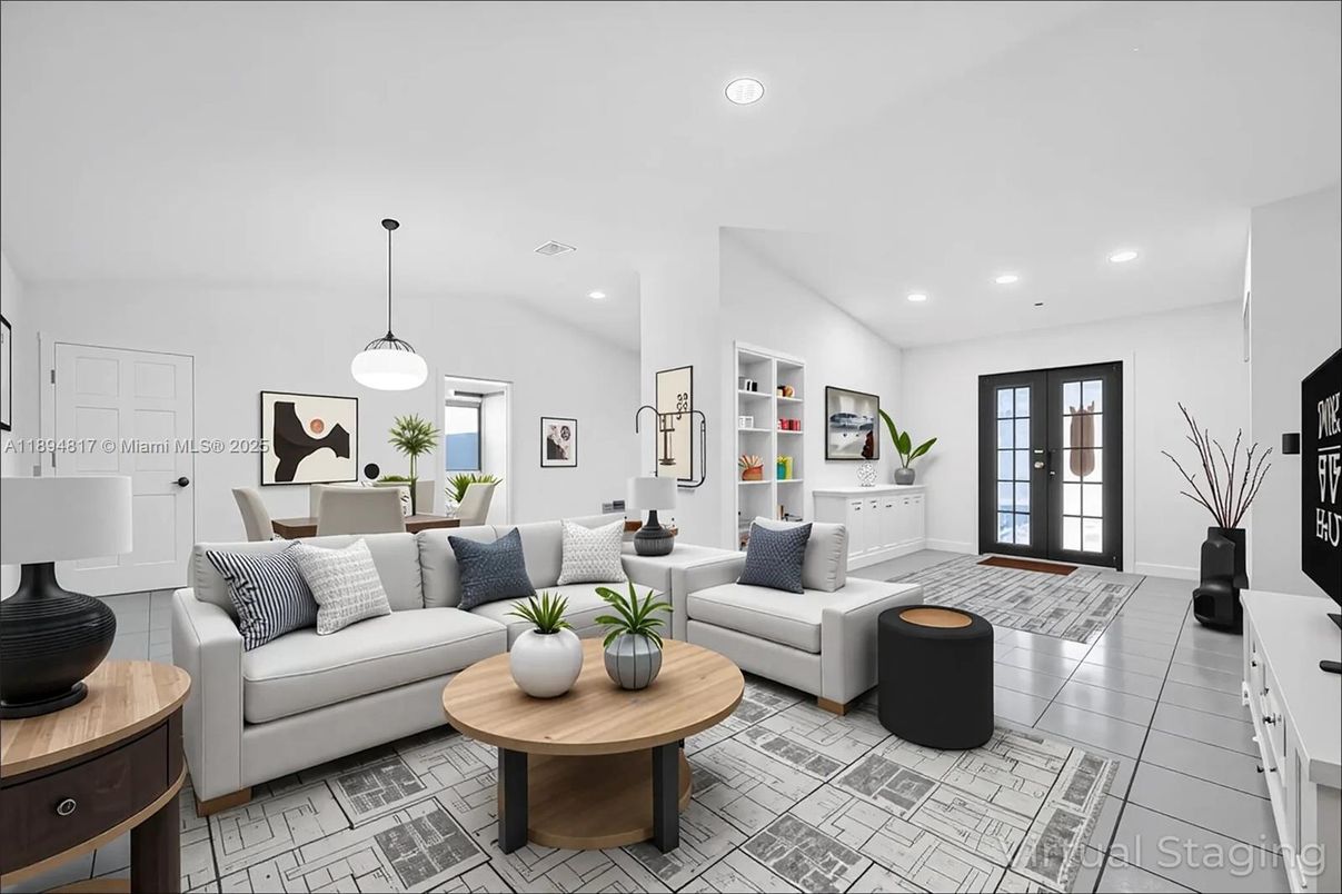 Dining room, Interior, Living room, Pendant Lights, Recessed Lighting