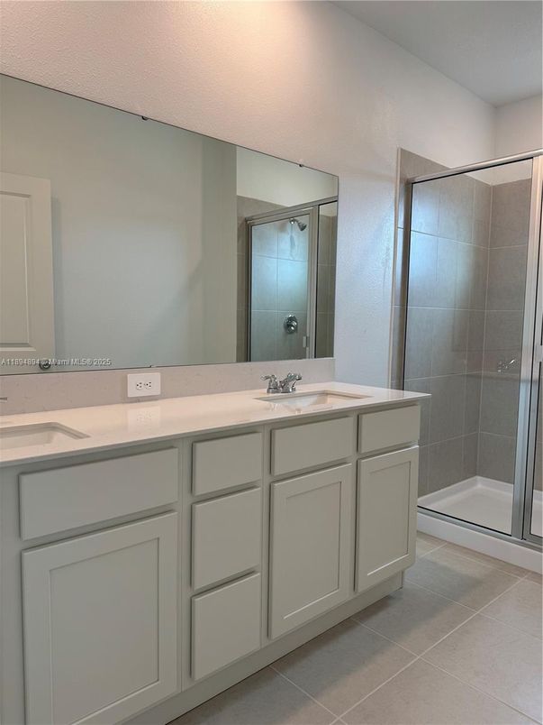 Bathroom, Dual Sink Vanities, Glass Shower, Interior