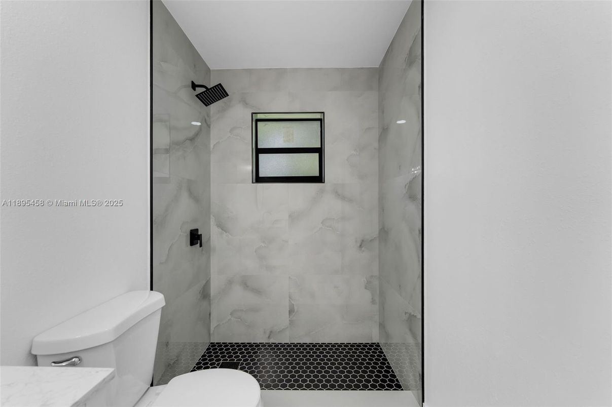 Bathroom, Glass Shower, Interior, Marble Walls