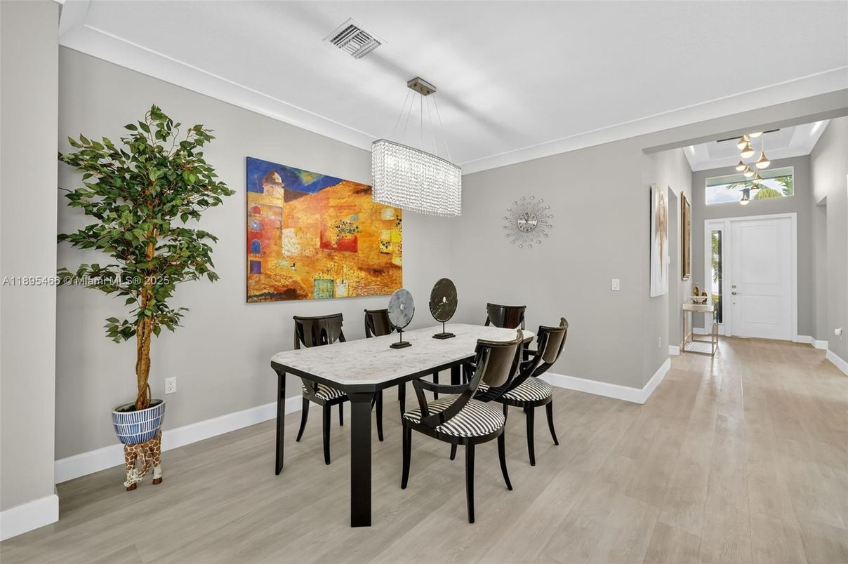 Chandelier, Dining room, Interior, Pendant Lights, Wood Texture Flooring