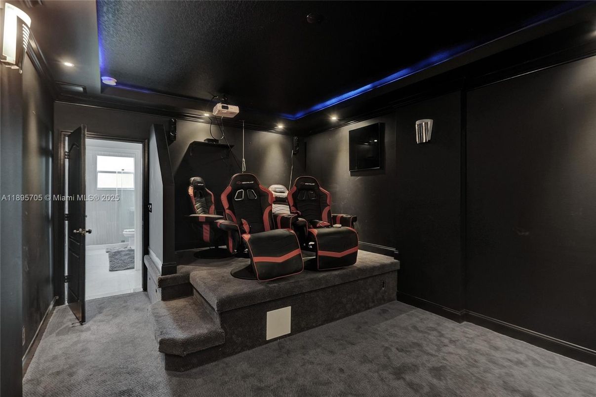 Home Theatre Room, Interior, Recessed Lighting, Theatre Room