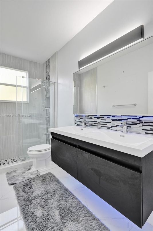 Bathroom, Glass Shower, Interior, Marble