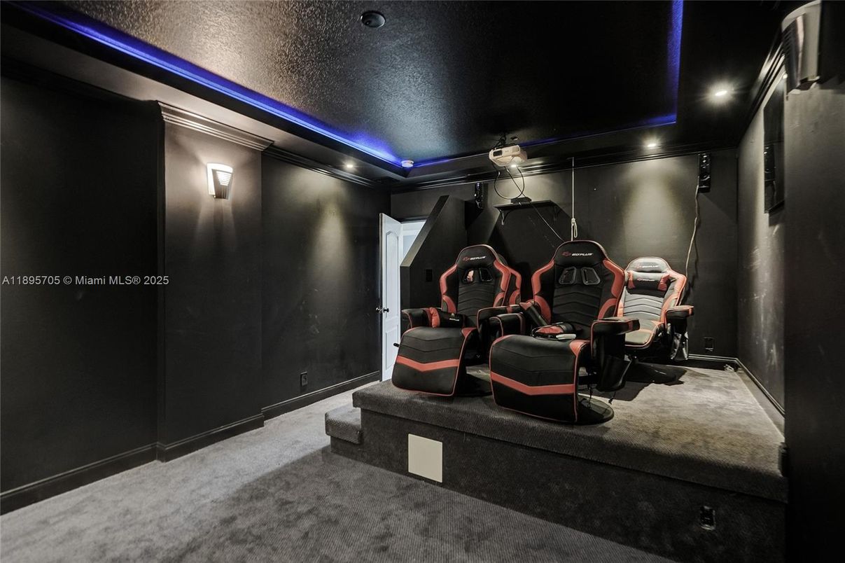 Home Theatre Room, Interior, Projection Screen, Recessed Lighting, Theatre Room