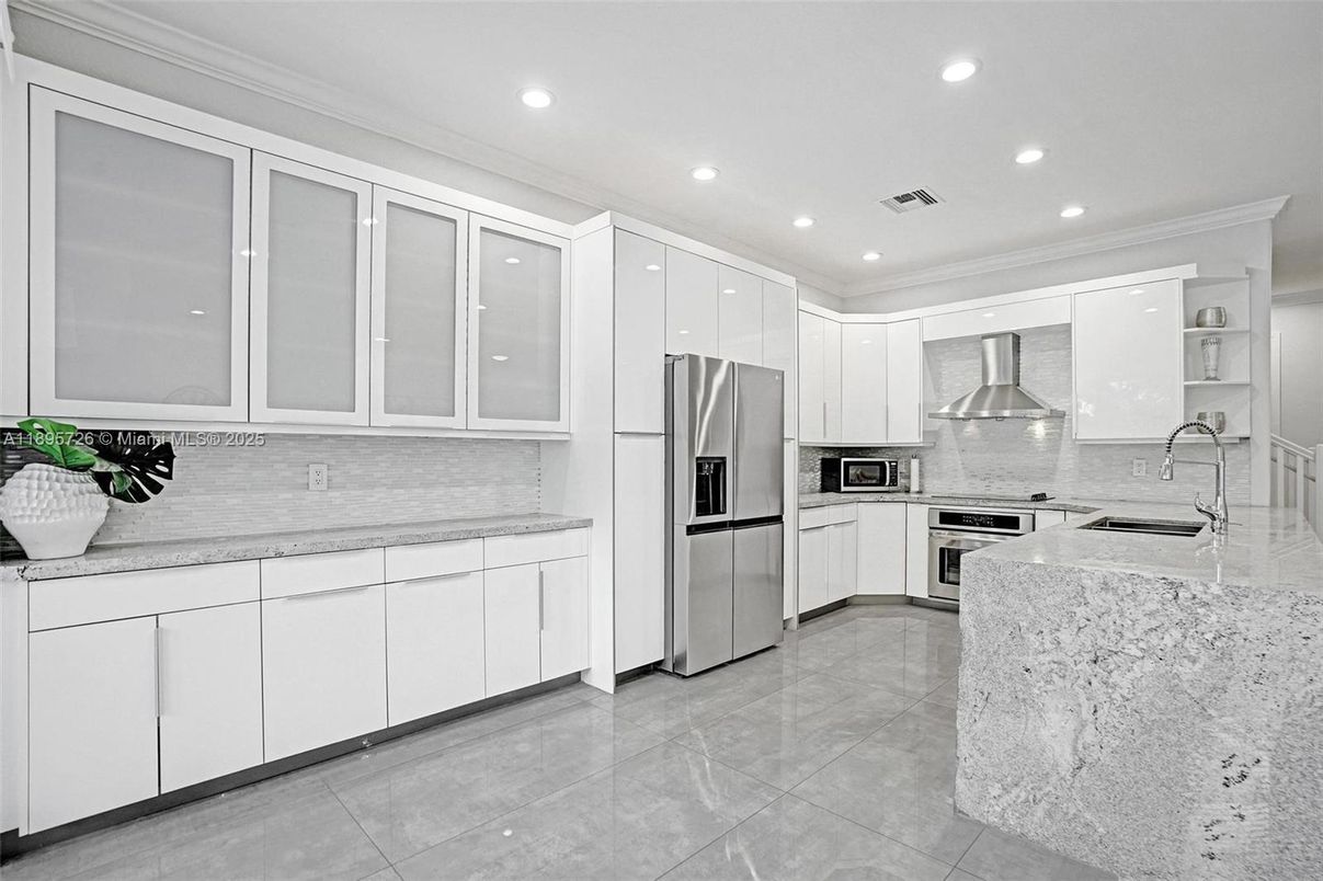 Interior, Kitchen, Recessed Lighting, Stainless Steel Appliances