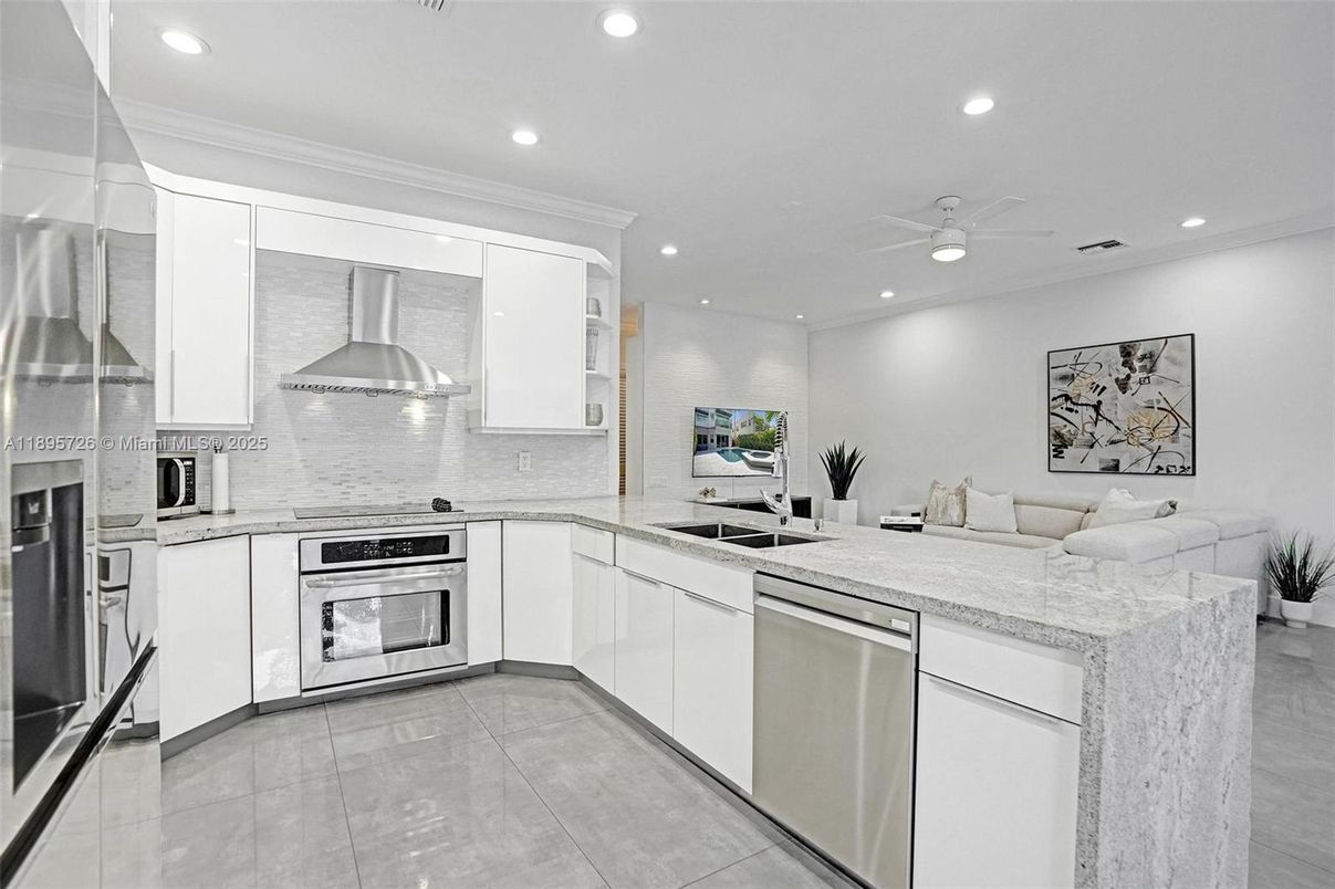 Interior, Kitchen, Recessed Lighting, Stainless Steel Appliances