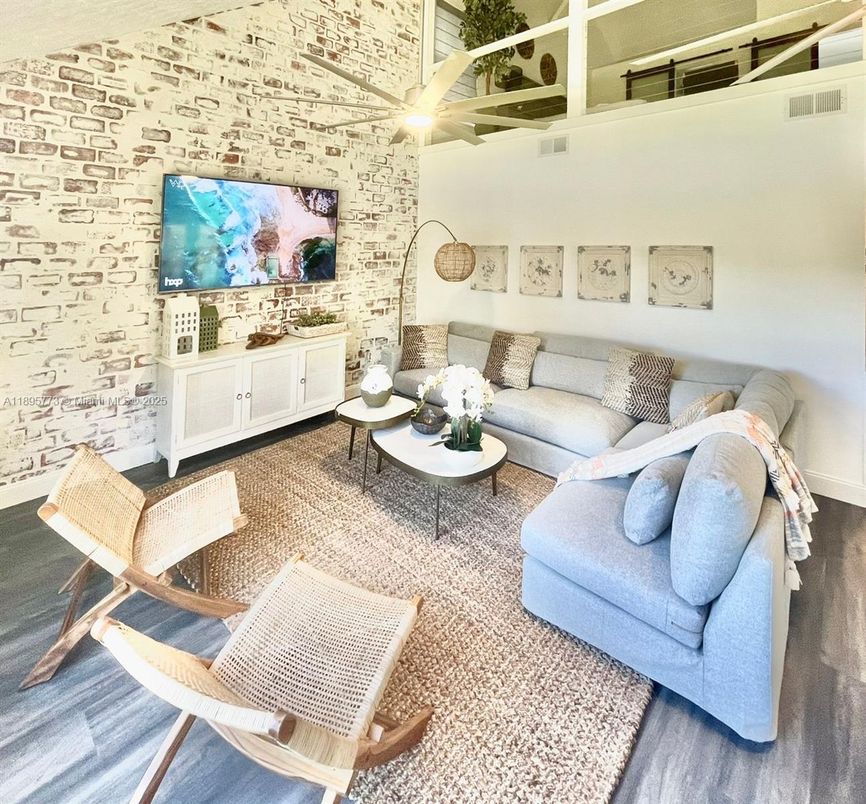 Interior, Living room, Stone Walls