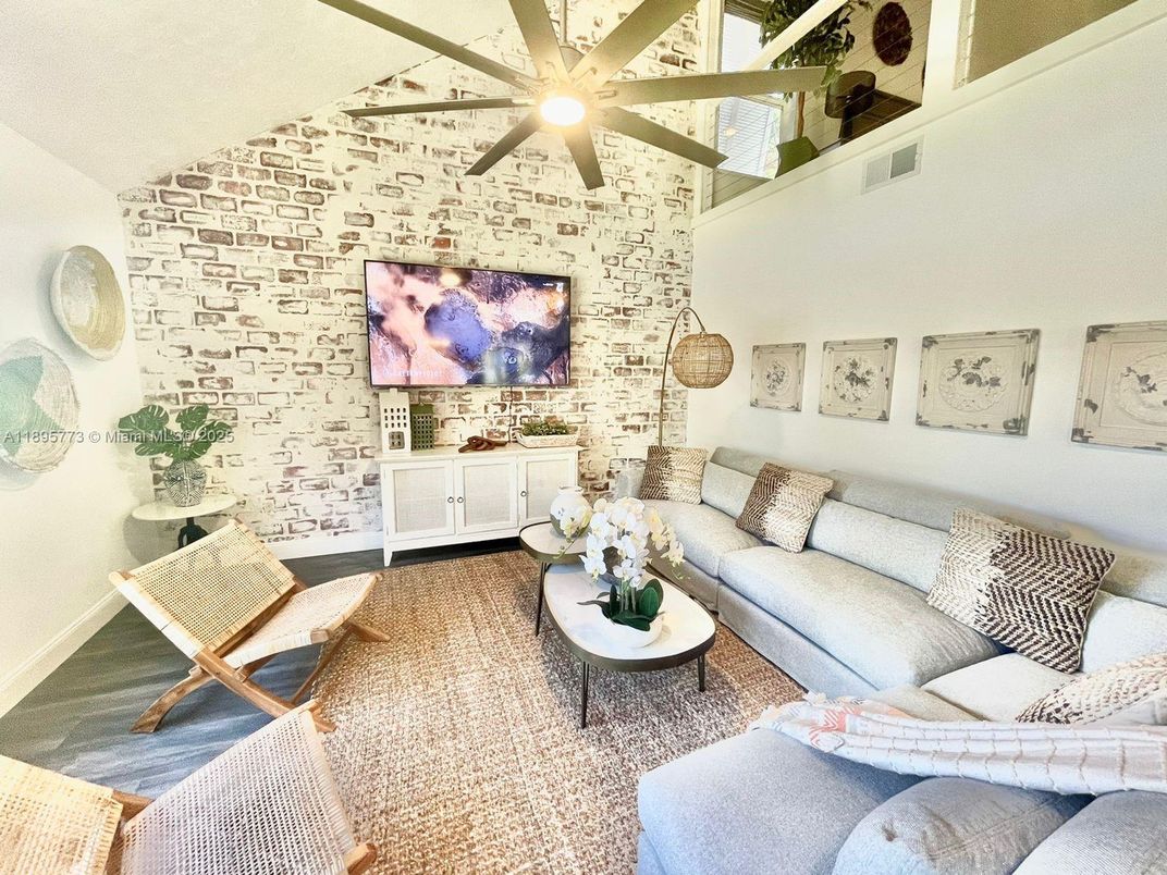 Interior, Living room, Stone Walls