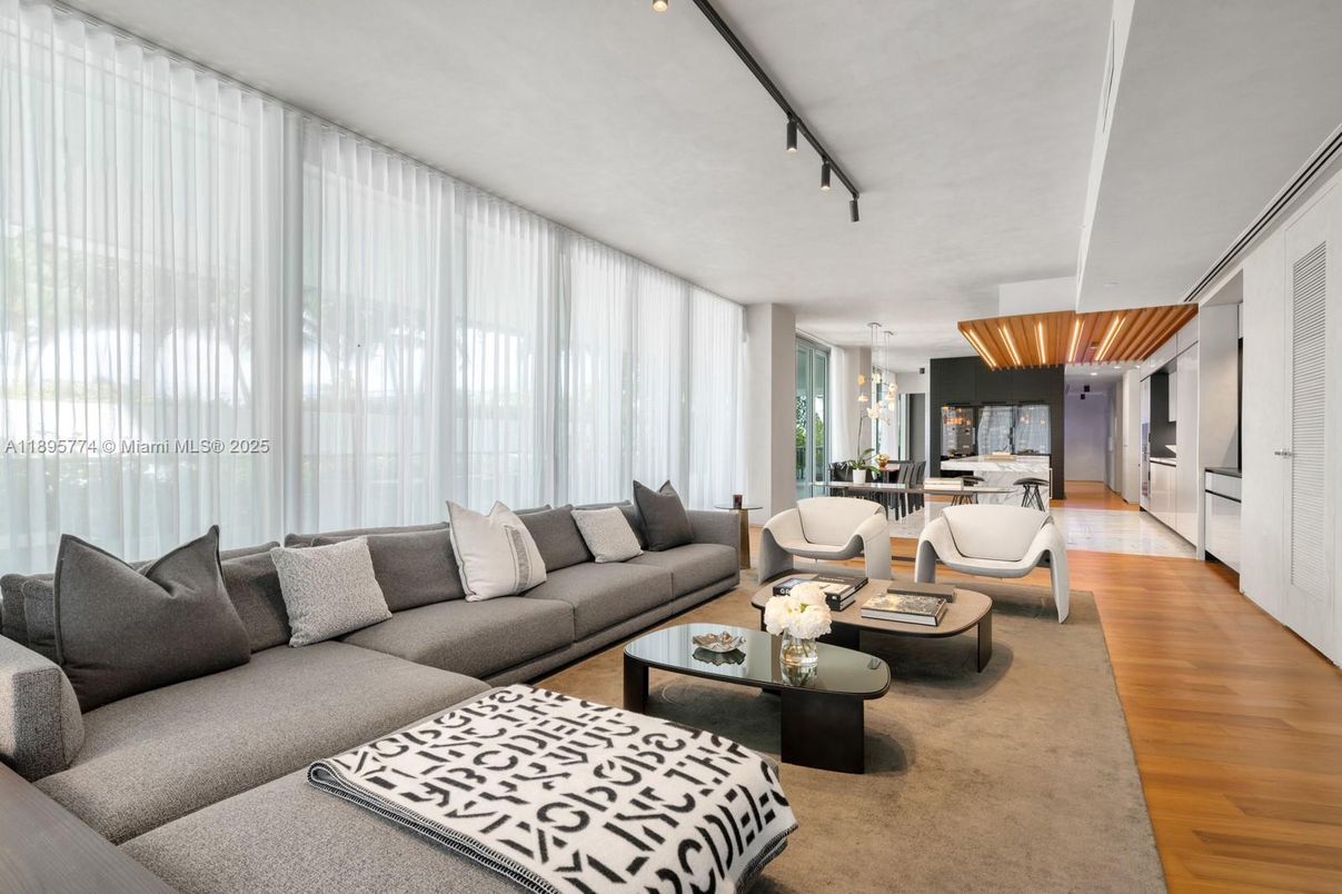 Dining room, Interior, Living room, Pendant Lights, Wood Texture Flooring