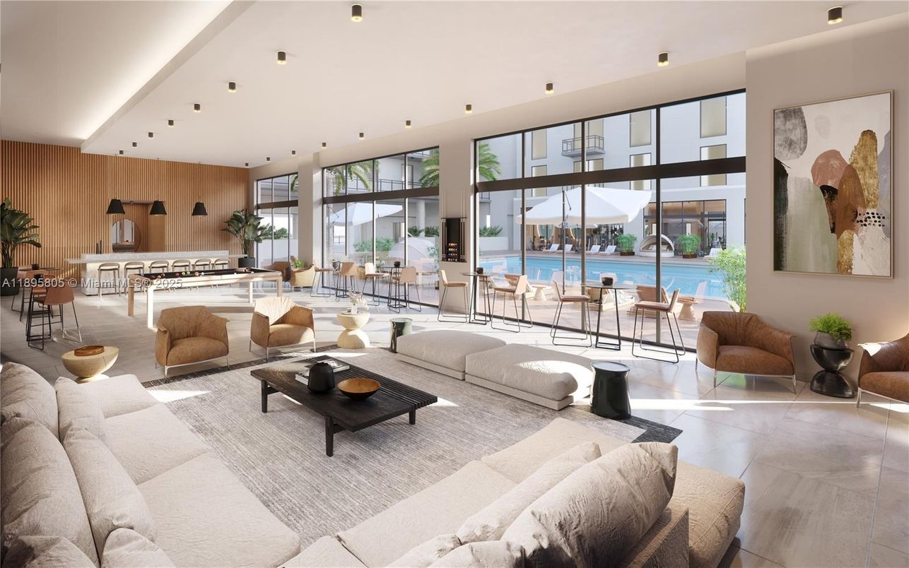 Interior, Living room, Recessed Lighting, Water, Wooden Walls