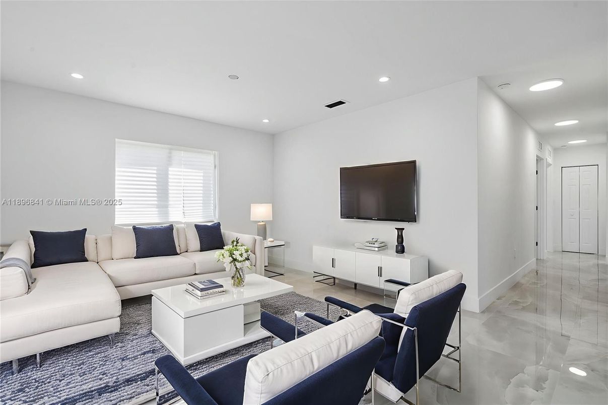 Interior, Living room, Recessed Lighting