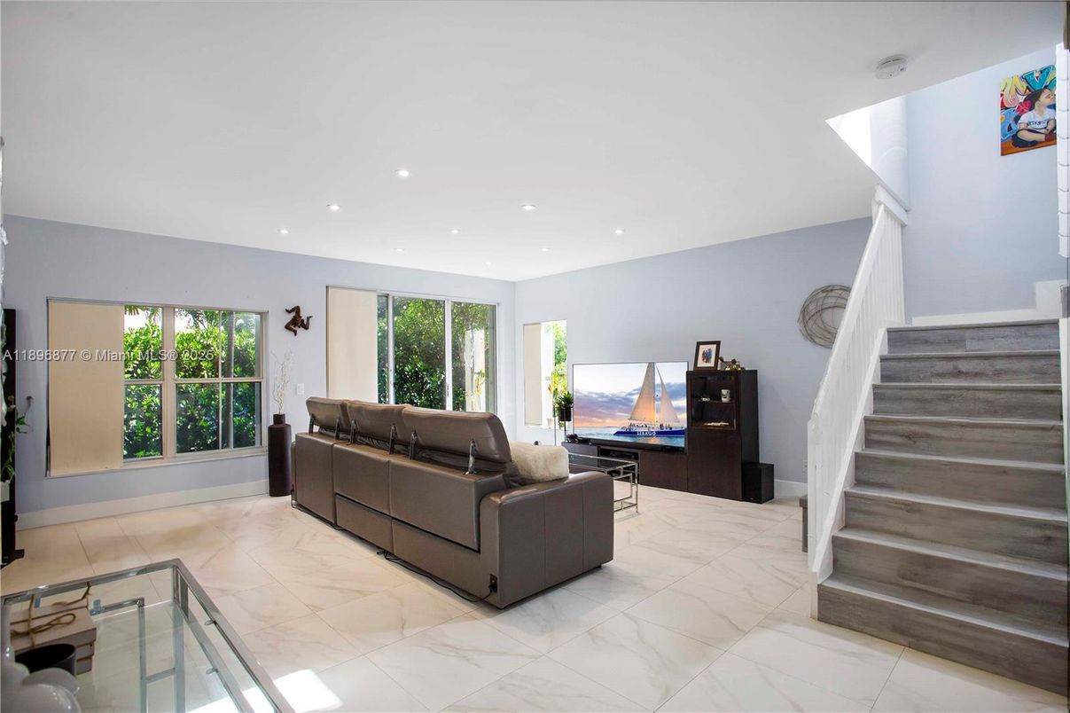 Interior, Living room, Marble, Recessed Lighting