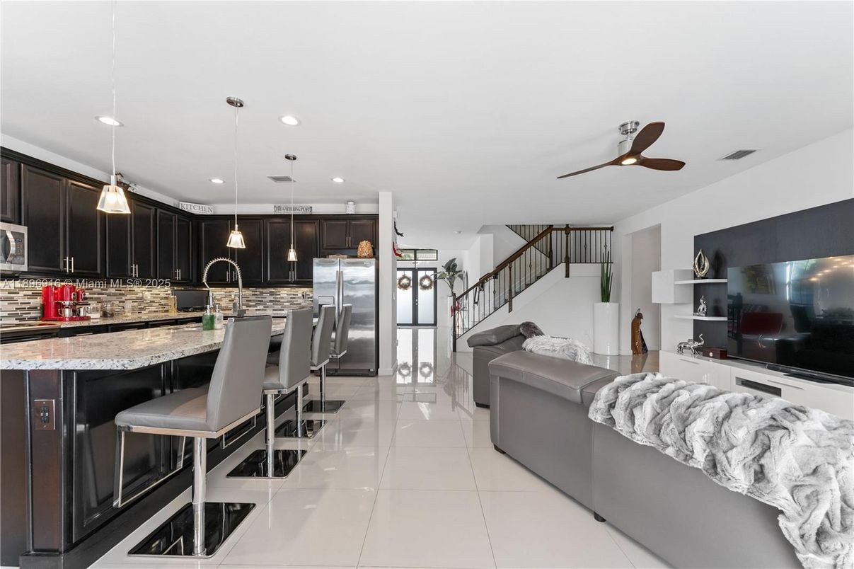 Interior, Kitchen, Pendant Lights, Recessed Lighting, Stainless Steel Appliances