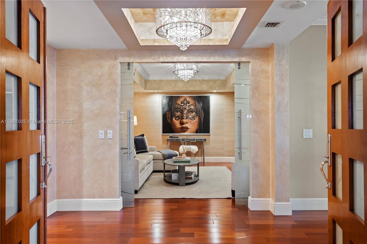 Chandelier, Interior, Living room, Wood Texture Flooring