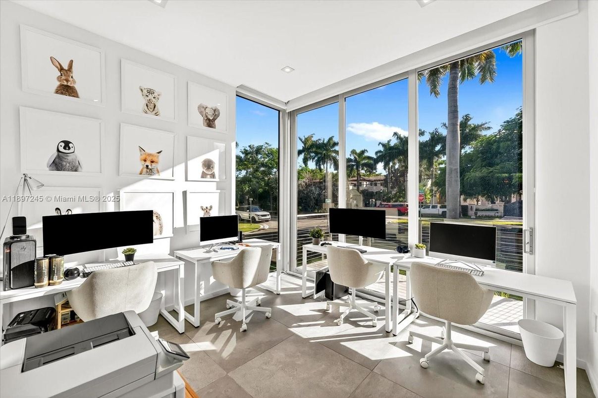 Home Office, Interior, Recessed Lighting