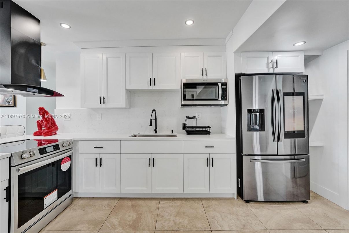 Interior, Kitchen, Recessed Lighting, Stainless Steel Appliances