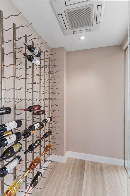 Interior, Recessed Lighting, Wine Storage, Wood Texture Flooring