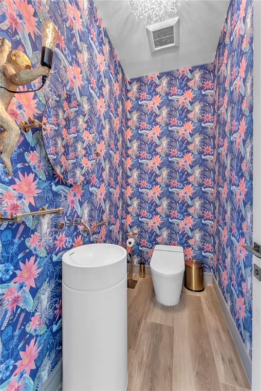 Bathroom, Interior, Wood Texture Flooring