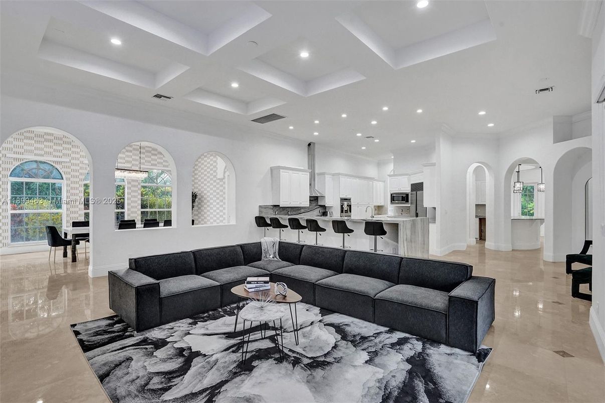 Interior, Kitchen, Living room, Recessed Lighting