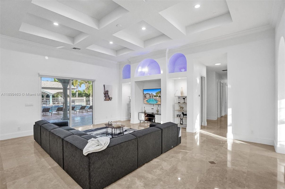 Interior, Living room, Recessed Lighting