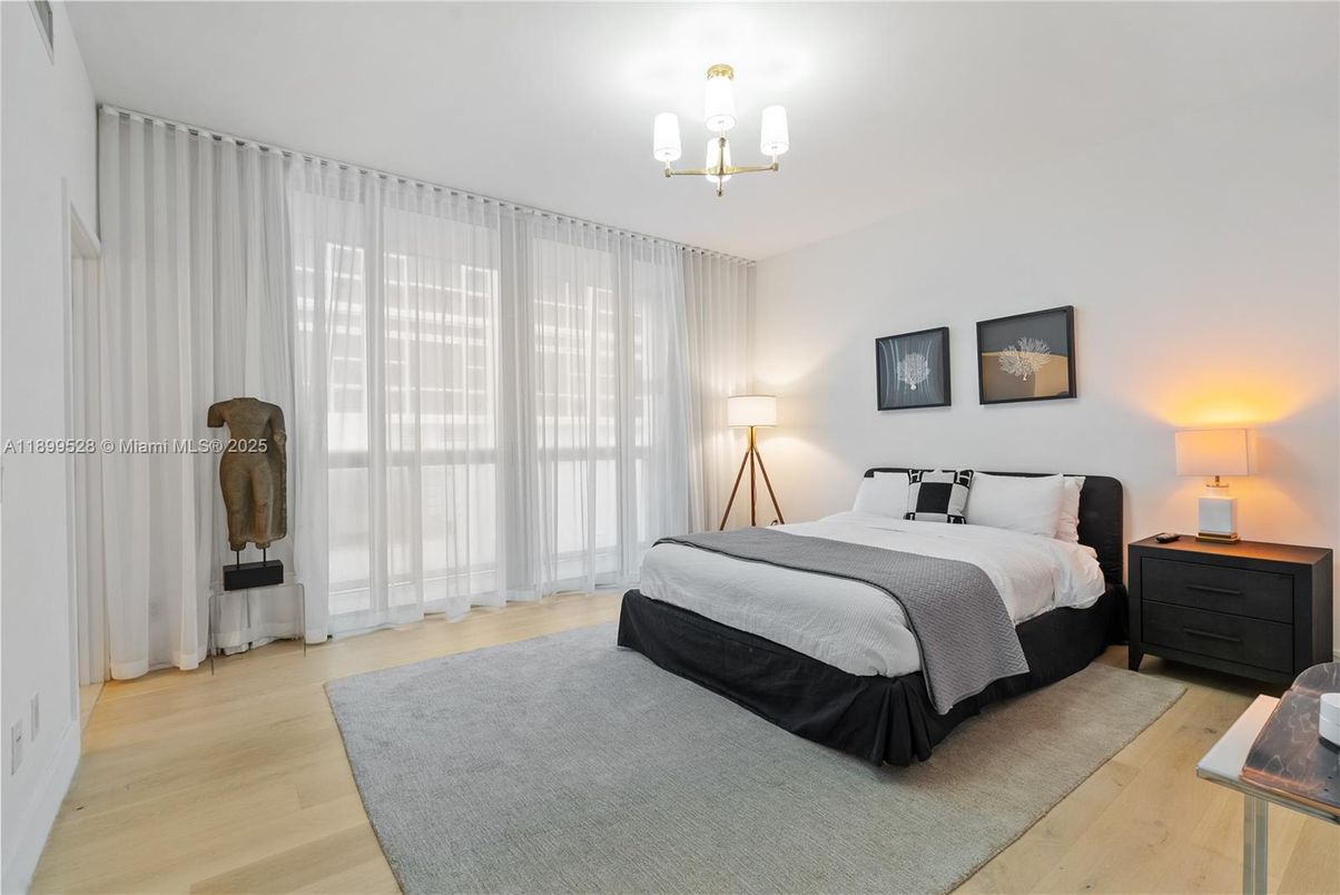 Bedroom, Chandelier, Interior, Wood Texture Flooring