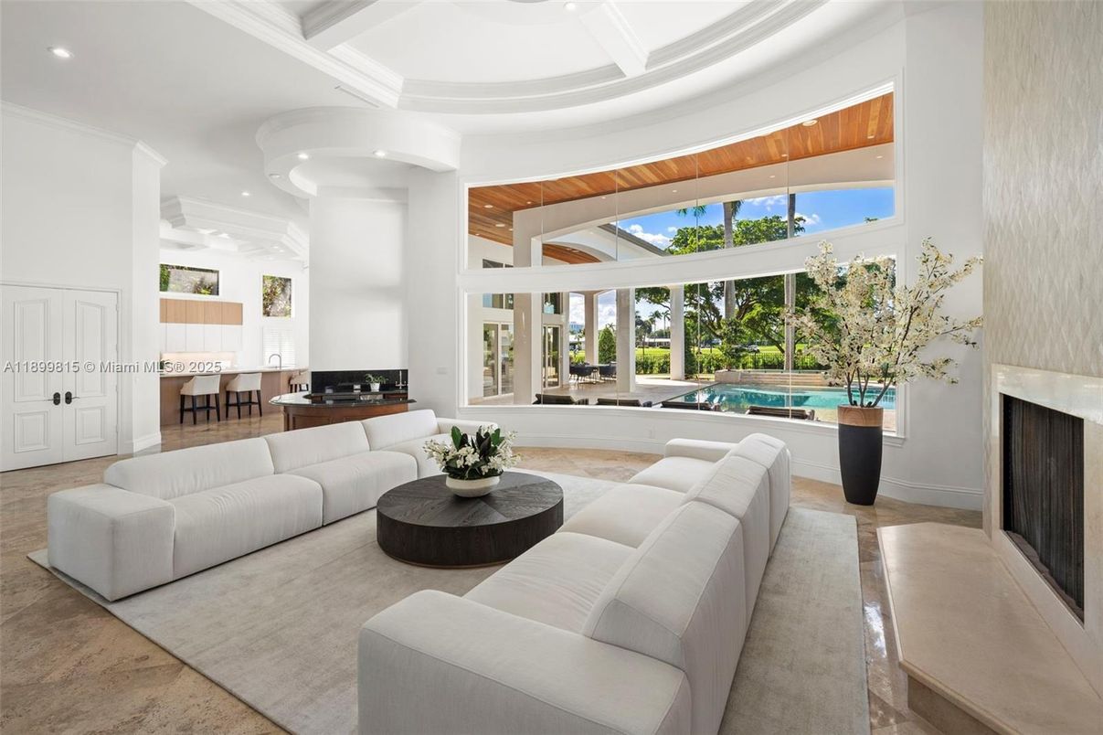 Fireplace, Interior, Living room, Recessed Lighting, Wooden Ceilings, Wood Texture Flooring