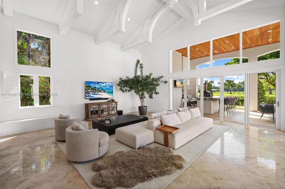 Interior, Living room, Recessed Lighting, Wooden Ceilings