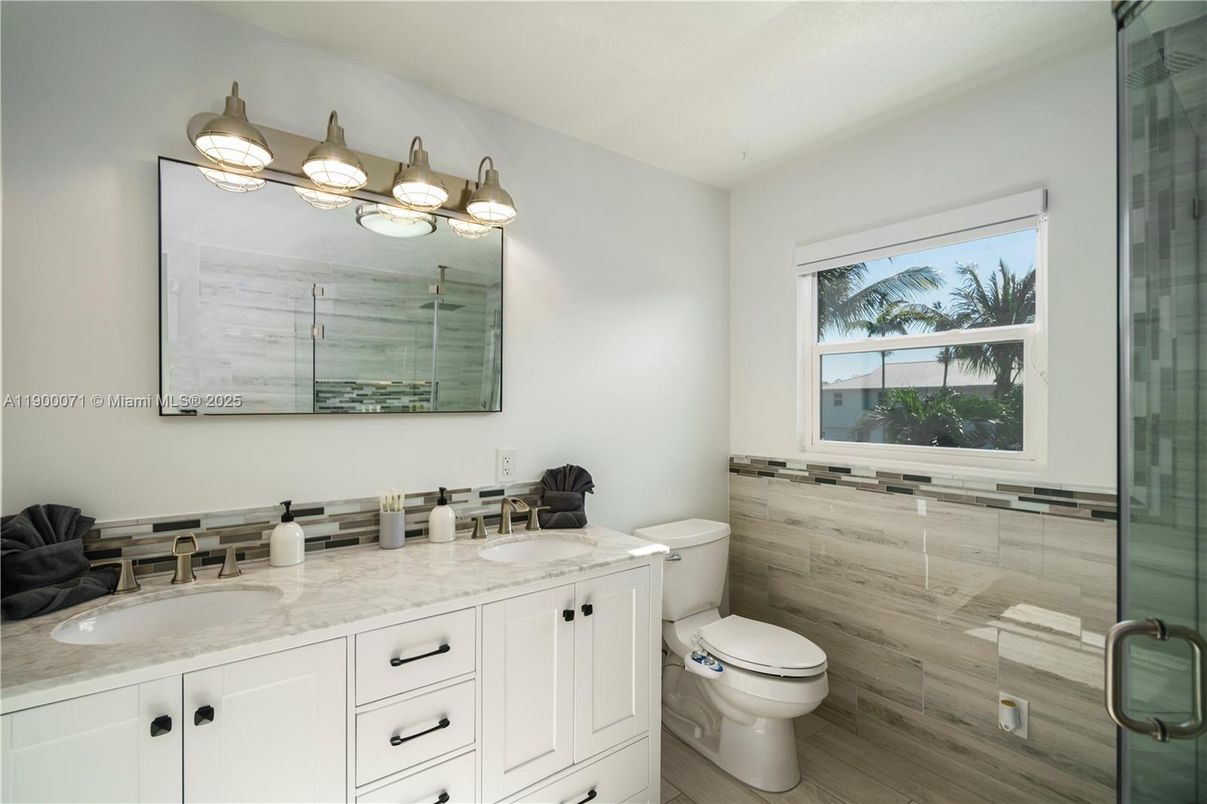 Bathroom, Dual Sink Vanities, Glass Shower, Interior