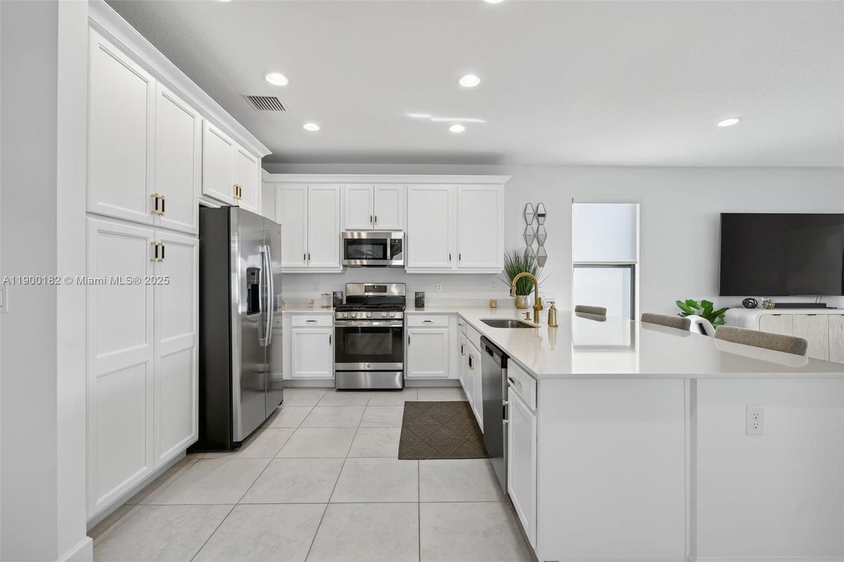 Interior, Kitchen, Recessed Lighting, Stainless Steel Appliances