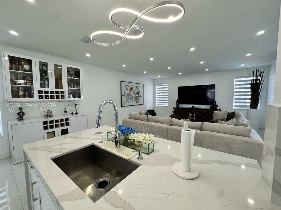 Interior, Kitchen, Living room, Recessed Lighting
