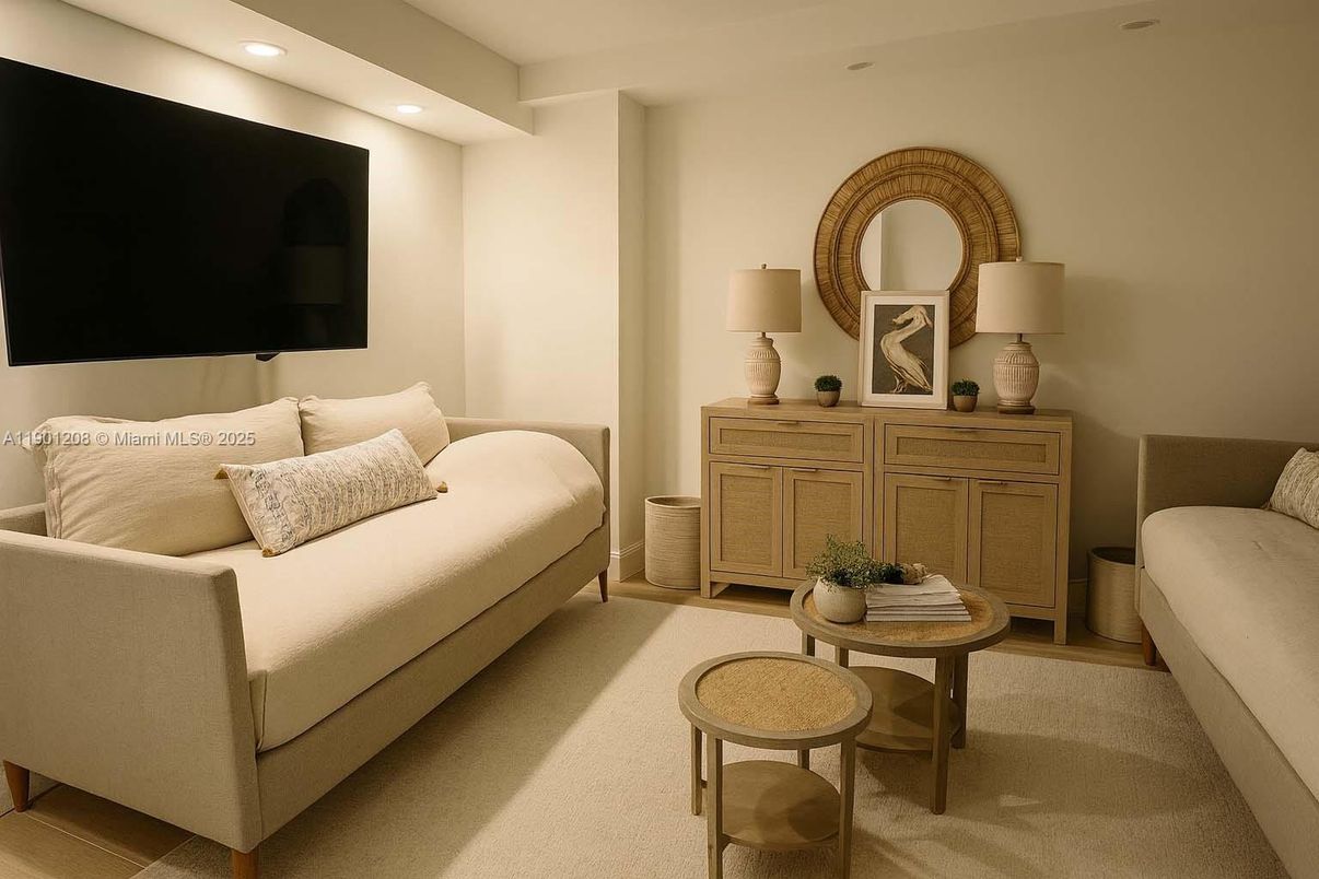 Interior, Living room, Recessed Lighting