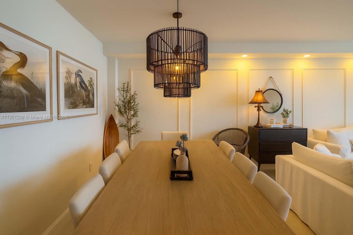 Chandelier, Dining room, Interior, Recessed Lighting