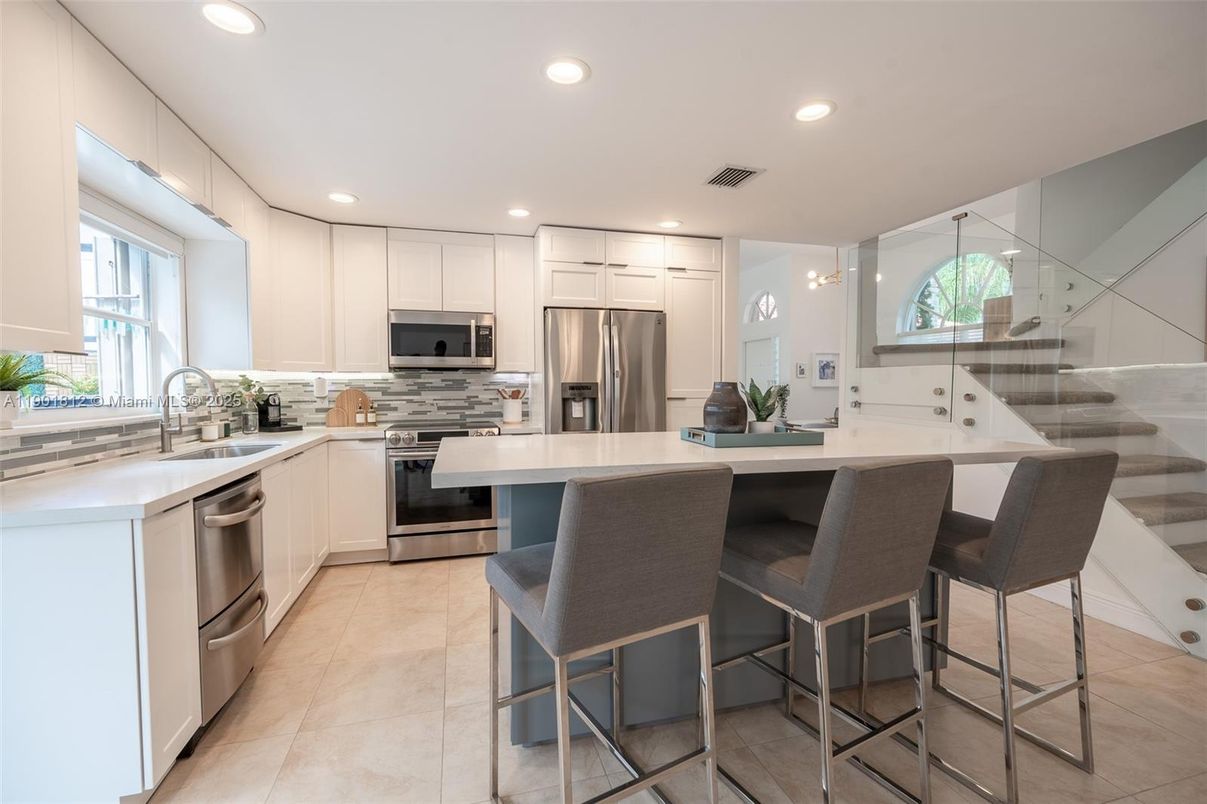 Interior, Kitchen, Recessed Lighting, Stainless Steel Appliances