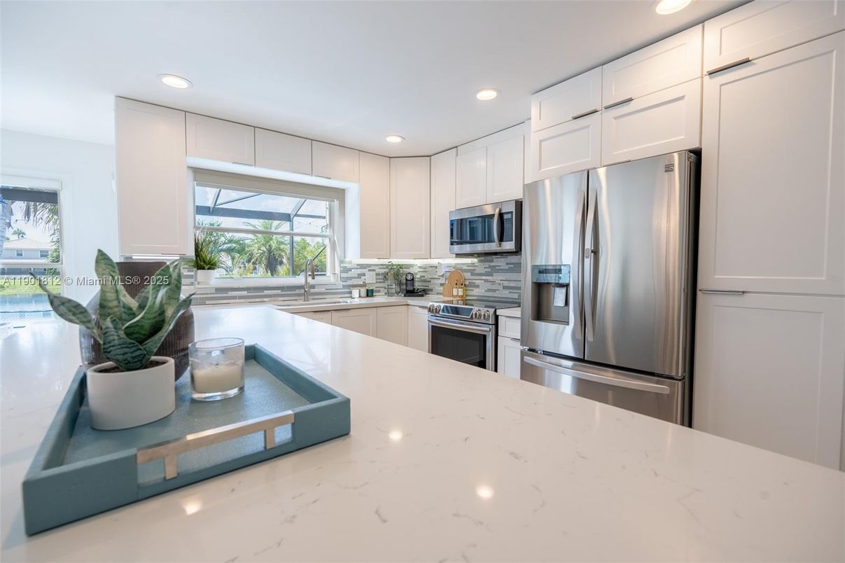 Interior, Kitchen, Recessed Lighting, Stainless Steel Appliances