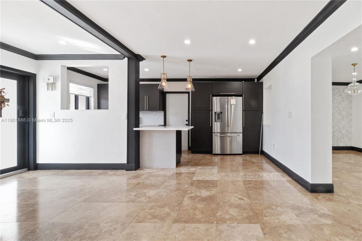 Interior, Kitchen, Pendant Lights, Recessed Lighting, Stainless Steel Appliances