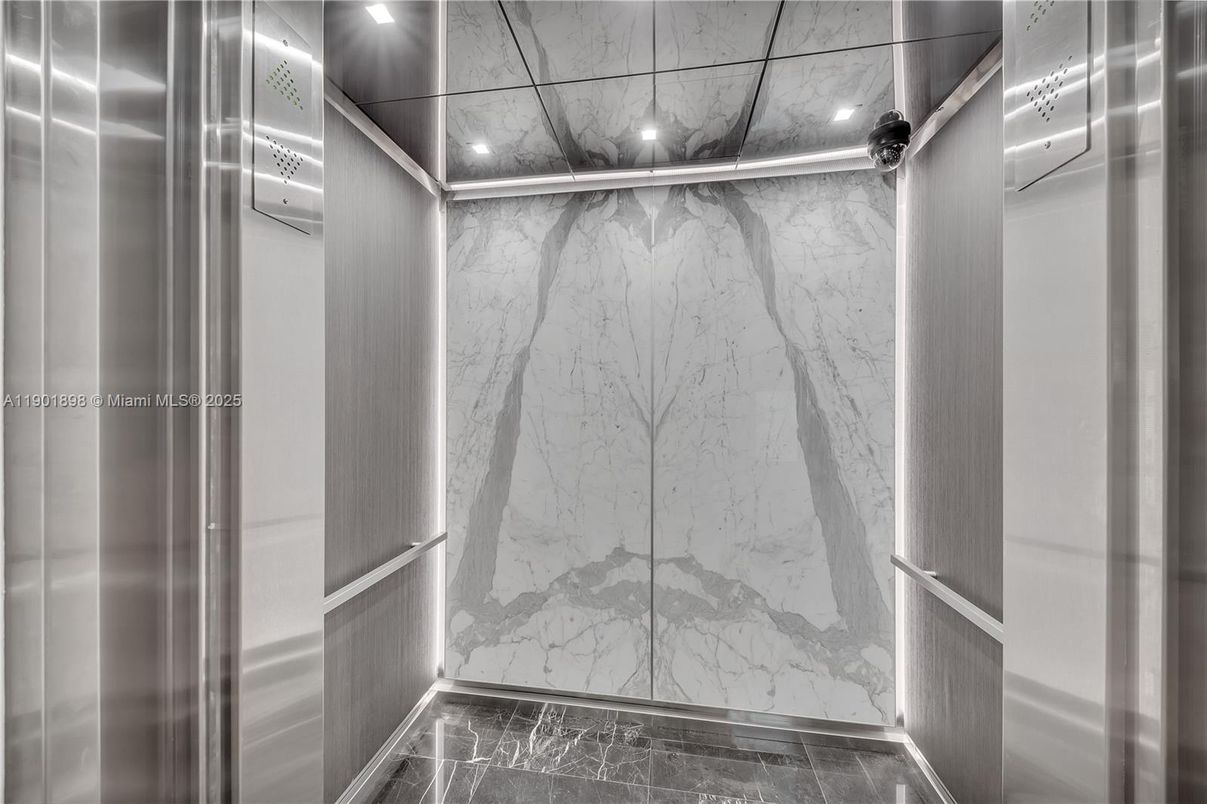 Elevator, Interior, Marble, Marble Walls